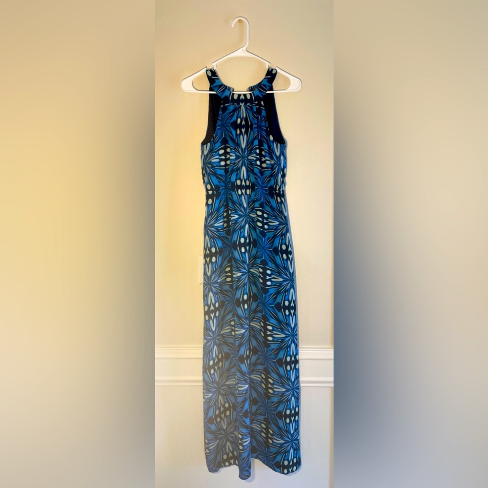 Outback Red (The Limited) maxi halter geometric dress size XS, blue - Picture 2 of 7